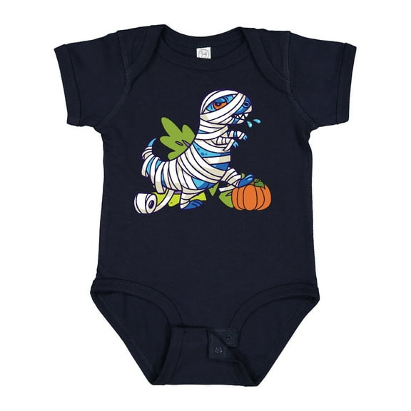 Inktastic Halloween Dinosaur Mummy Boys or Girls Baby Bodysuit