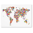 thumbnail image 2 of Trademark Art 'Flowers World Map 2' Canvas Art by Michael Tompsett, 2 of 4