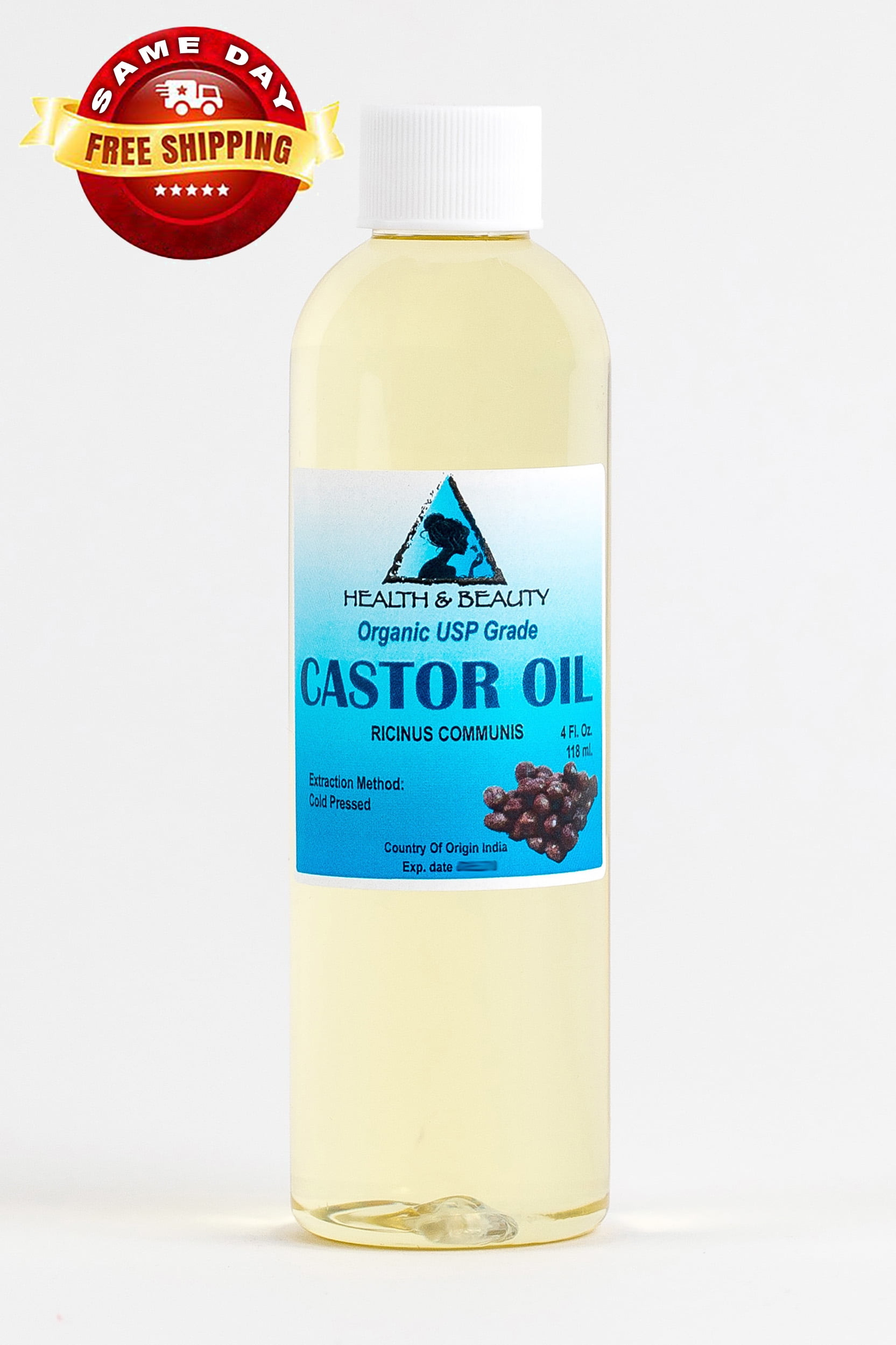 Castor Oil Organic USP Grade Hexane Free Cold Pressed Premium Fresh ...