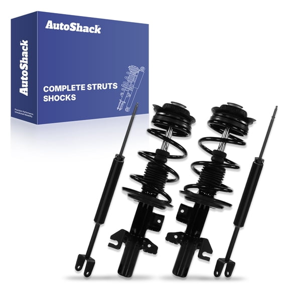 AutoShack Front and Rear Complete Strut & Coil Spring Assemblies & Shock Absorbers - Driver and Passenger Side for Dodge, Dart 2013-2016, FWD L4 1.4L 2.0L 2.4L
