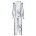thumbnail image 5 of Blouses pour Femmes, Mode Décontractée Imprimée Manches Longues Col Rond Ensemble Haut et Pantalon, 5 of 5