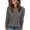 Dark Gray, variant on V Neck Long Sleeve Shirts for Women Dressy Casual Fall Tops Lightweight Tunic Pullover Fashion Clothes