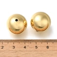 thumbnail image 2 of Rack Plating Brass Beads Long-Lasting Plated Lead Free & Cadmium Free Round Real 18K Gold Plated 18mm Hole: 2mm, 2 of 2