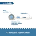 thumbnail image 2 of Hello Hobby 45mm Stick Rotary with Fabric Cutter Blade, 2 of 9