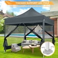 thumbnail image 6 of COBIZI 10X10 Heavy Duty Pop up Canopy with Mosquito Net,Instant Outdoor Shelter Large Canopy Tent for Outside,Gazebo with Mesh Sidewalls for Party,Backyard,Camping,Gray, 6 of 11