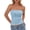 Light Blue, variant on Tube Tops for Women Spring Summer Backless Fitted Floral Embroidery Going Out Bandeau Top Beach Vacation