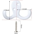 thumbnail image 2 of Heavy Duty Double Prong Coat Hooks Wall Mounted with Screws Retro Double Robe Hooks Utility Hooks for Coat, Scarf, Bag, Towel, Key, Cap, Cup, Hat, 2 of 6