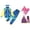 Blue, variant on Retro Windbreaker Set Girls Workout Outfit Track Suit For Girls Clothes Sets Kids Long Sleeve Zipper Jacket Sweatpants 2Pcs Activewear