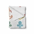 thumbnail image 2 of Anchor Soft Flannel Fleece Blanket, Colorful Outline Anchors Sailing Cruise Travel Boat Ship Vessel Graphic Naval Theme, Cozy Plush for Indoor and Outdoor Use, 60" x 80", Multicolor, by Ambesonne, 2 of 6