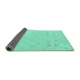 thumbnail image 2 of Ahgly Company Indoor Rectangle Solid Turquoise Blue Modern Area Rugs, 8' x 12', 2 of 4