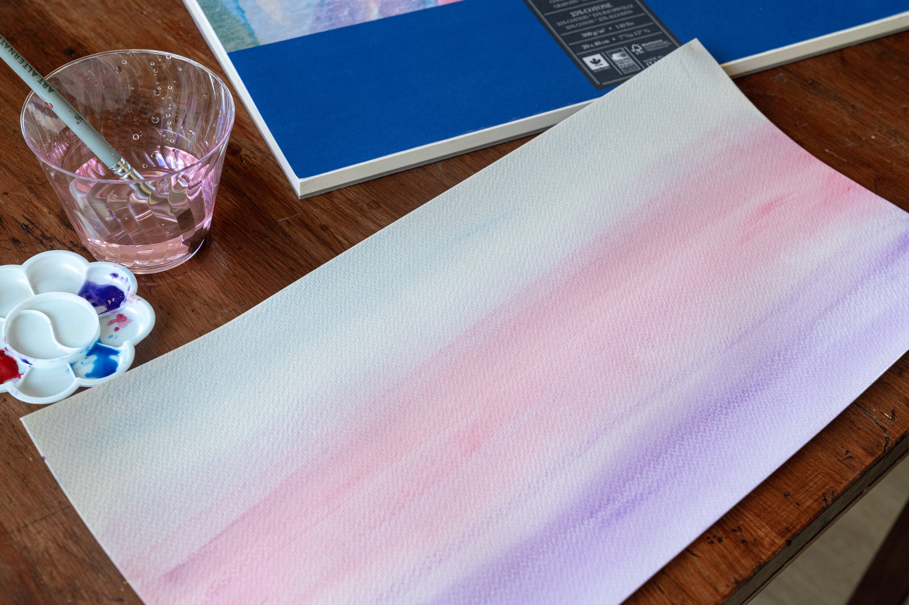 Fabriano Studio Watercolor Block, Cold Press, 140 lb./300 gsm, 7.75" x 15.75"