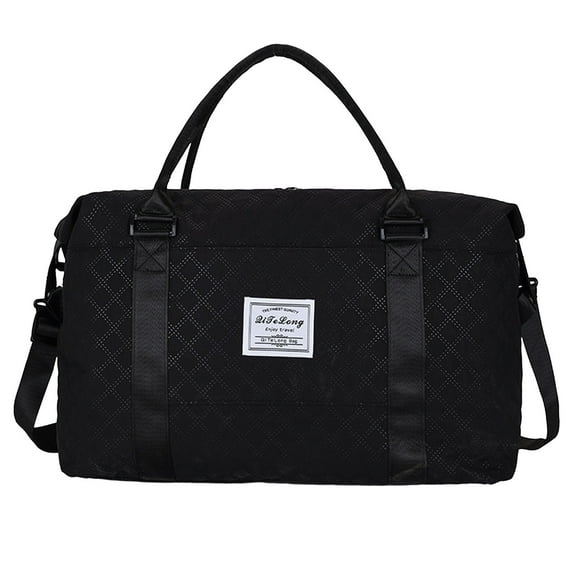 Black Travel Duffle Bag, Gym Tote Bag, Overnight Bag With Dry Wet Separation, Toiletry Pocket And Waterproof Cloth Material For Women, Girls And Sports Use, Multiple Pockets And Adjustable