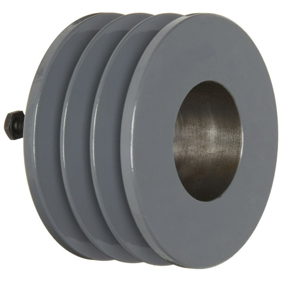 TB Woods 3V3653 Narrow V-Belt Sheave, 3V Belt Section, 3 Grooves, SH Bushing required, Ductile Iron, 3.65" OD