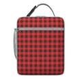 thumbnail image 4 of Retro Plaid Insulated Lunch Box Student Reusable Lunch Bag Water-Resistant Lunch Box Containers Work Travel, 4 of 4
