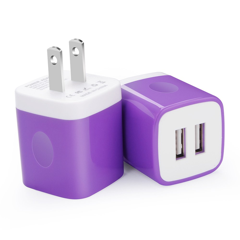 USB Charger Universal 5V/2.1A USB Wall Adapter eCube Portable