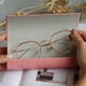 thumbnail image 4 of 1PC Sunglasses Storage Case Simple Eyeglasses Box Durable Leather Protective Case for Male Female (Pink, The Lining Color Random), 4 of 4
