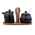 thumbnail image 1 of Qeeadeea Cream And Sugar Set For Coffee Bar, Creamer And Sugar Sets, Sugar Bowl And Creamer Set, Gradient Coffee Serving Set-vintage shine-Milk jug and sugar jar, 1 of 8
