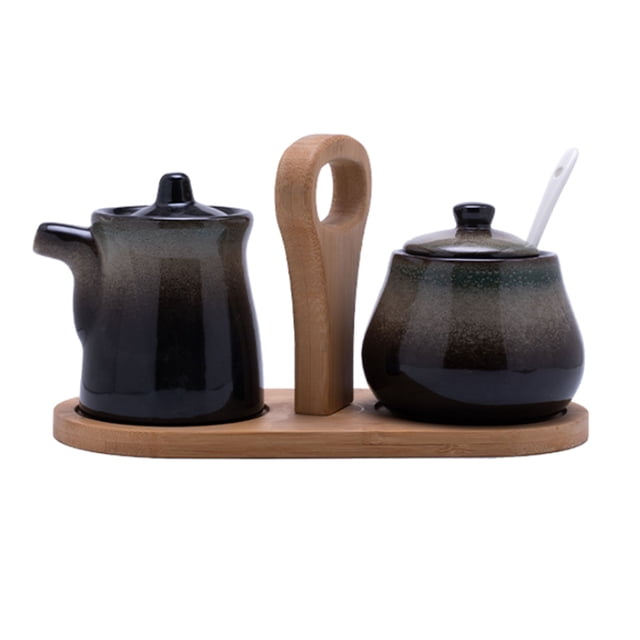 Qeeadeea Cream And Sugar Set For Coffee Bar, Creamer And Sugar Sets, Sugar Bowl And Creamer Set, Gradient Coffee Serving Set-vintage shine-Milk jug and sugar jar