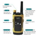 thumbnail image 4 of Long-Range Smart Wireless Walkie-Talkie, Extra-Long Range Receiver, Includes Flashlight, Time Display, Family Walkie-Talkie, Suitable for Hiking and Camping Trips (Yellow, 2-Pack), 4 of 4