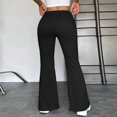 thumbnail image 5 of Baqcunre Sports Yoga Women's Loose Flare Pants Women's Solid Color Sportswear Jogging Pants Cuffed Sweatpants,Size S-3XL,Yoga Pants Women,Flare Leggings,Wide Leg Pants Woman,Women's Pants,Black, 5 of 5