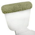 thumbnail image 6 of Home Weavers Waterford Collection Bathroom Rug 100% Cotton Fabric, Soft Absorbent, Elastic Edges, Machine Wash Dry, Toilet Tank Lid Cover for Bathroom, 10"x22" Tank Cover, Green, 6 of 9