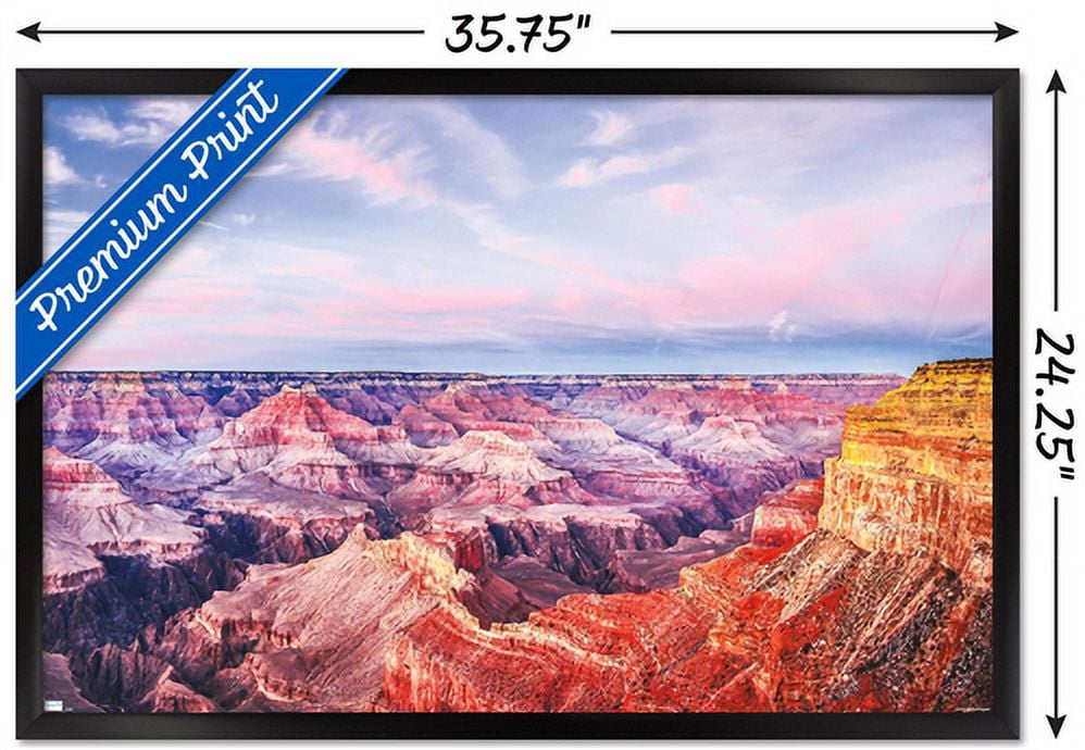 Wonders of the World - Grand Canyon Wall Poster, 22.375" x 34", Framed