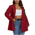 thumbnail image 1 of Grrvtrz Womens One Button Blazer Lightweight Office Work Suit Jacket 2025 Spring Fall Tweed Fully Lined Blazer Jacket, 1 of 8