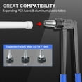 thumbnail image 3 of Yescom PEX Expansion Tool Kit Tube Expander with 1/2" 3/4” 1” Expander Heads Carry Case, 3 of 9