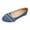 Blue, variant on Denim Ballet Flat Shoes for Women Trendy Fringe Round Toe Nonslip Comfy Soft Sole Walking Shoes Casual Dressy Wedding Shoes Black Size 7
