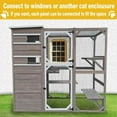 thumbnail image 4 of Gowoodhut Large Outdoor Catio Cat Enclosures - Wooden Cat House Weatherproof with Multi Platforms & Weather Resistant Roof, Catio Combined- 71" H 77" L, 4 of 6