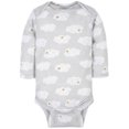 thumbnail image 6 of Gerber Baby Boy or Girl Gender Neutral Long Sleeve Onesies Bodysuits, 6-Pack, 6 of 8