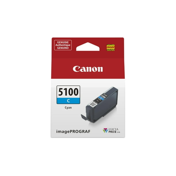 Depósito de tinta Canon PFI-5100, color cian genuino, para imagePROGRAF PRO-310