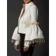 thumbnail image 2 of Chaquetas elegantes vintage con cuello alto para mujer, abrigo con mangas acampanadas bordadas con flecos de perlas para fiesta y noche, 2 of 4
