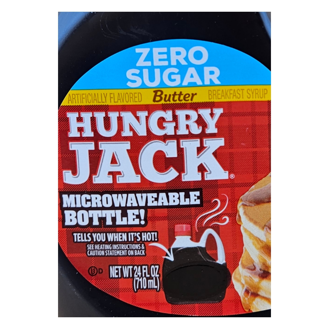 Hungry Jack Sugar Free Pancake Syrup, Butter Flavored, 27.6 oz (2 pack) and 8in Silicone Spatula (Color Varies)