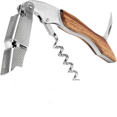 thumbnail image 1 of JP Professional Rosewood Wine Opener with Foil Cutter & Cap Remover - Manual Corkscrew for Servers, Bartenders & Home Use, 1 of 6