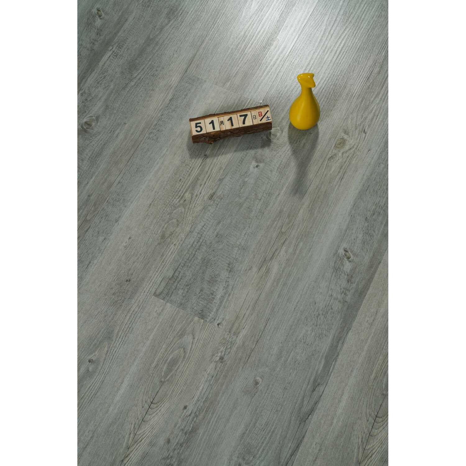 Elegant Kitchen & Bath LVFGRY03-7-7-V2 7 x 48 x 7 mm 20 Mil Luxury Vinyl Flooring, Ash Grey