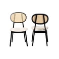 thumbnail image 2 of Baxton Studio Darrion Mid-Century Modern Cream Fabric and Black Finished Wood 2-Piece Dining Chair Set, 2 of 7