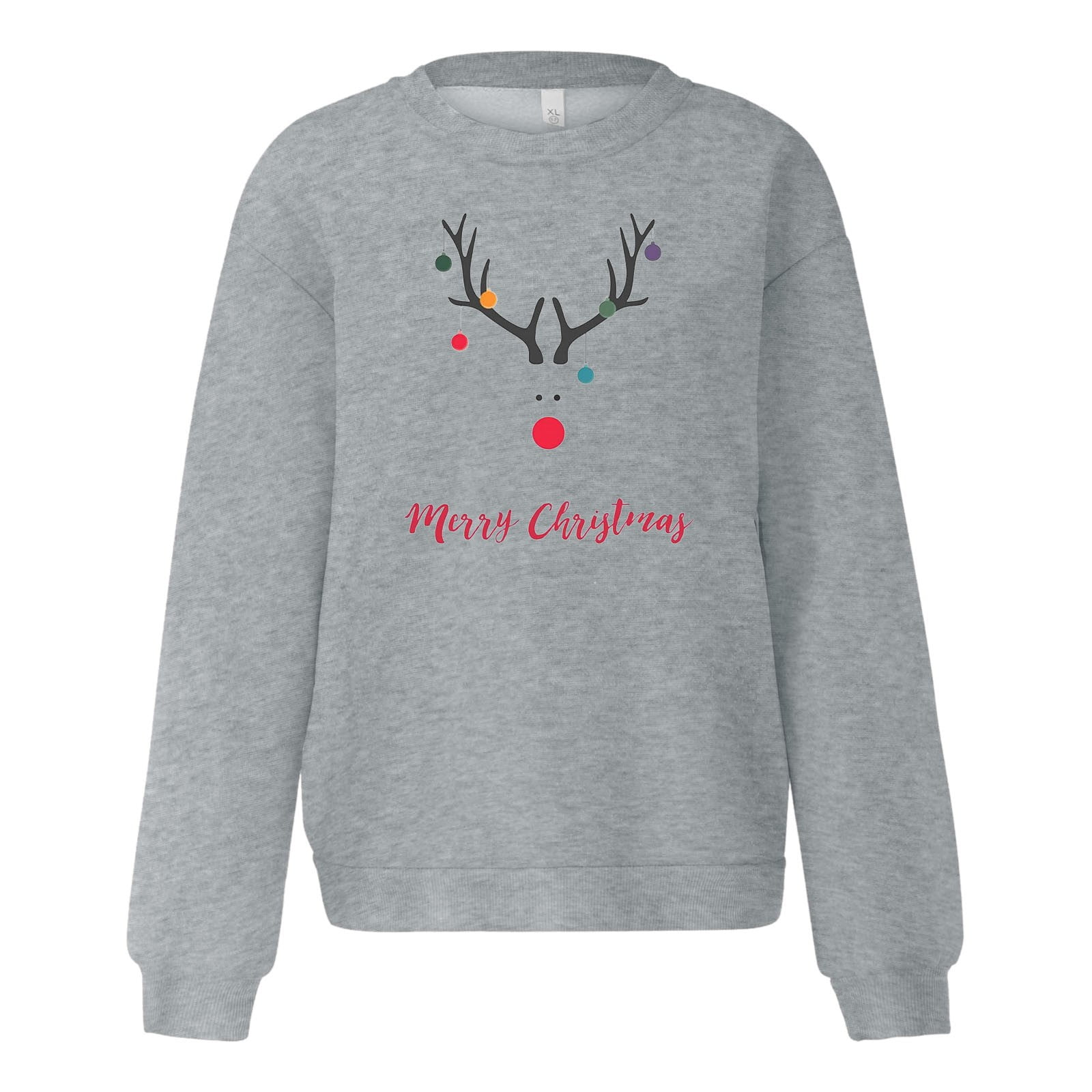 Christmas Holiday Graphic Print Sweatshirt Women's Long Sleeve