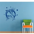 thumbnail image 1 of Moon And Stars Dolphins Cartoon Customized Wall Decal - Custom Vinyl Wall Art - Personalized Name - Baby Girls Boys Kids Bedroom Wall Decal Room Decor Wall Stickers Decoration Size (40x40 inch), 1 of 1