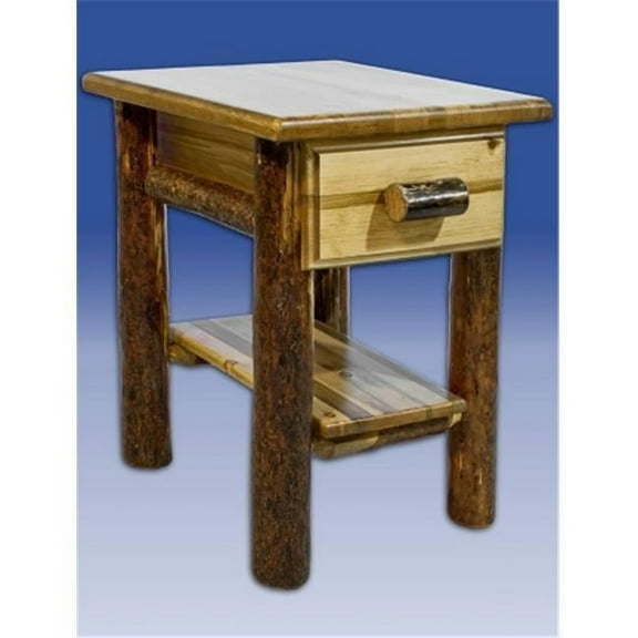 Montana Woodworks MWGCND Glacier Country Nightstand with Drawer and Shelf