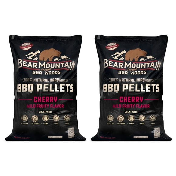 Bear Mountain BBQ Natural Hardwood Cherry Smoker Pellets, 20 lbs (2 Pack)