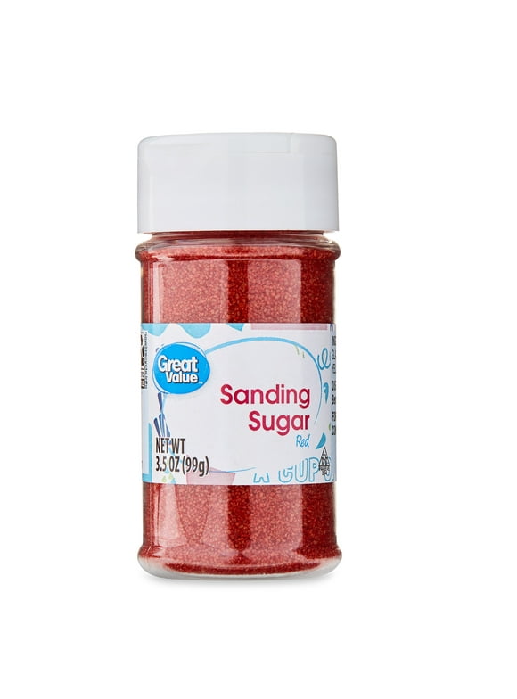 Great Value Red Sanding Sugar, 3.5 oz