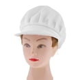 thumbnail image 3 of Sombrero de cocinero de 5 pieza poliéster , única, espalda elástica, sombrero de trabajador de cocina para adultos Soledad Gorro de cocinero de cocina de restaurante, 3 of 10