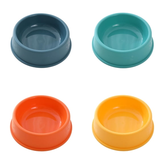 4Pcs 5.9x2 Inch Candy Color Dog Bowls, Lightweight Reusable Non- Puppy Food and Water Bowls, Pet Feeding Suitable Dishes for Cats and Dogs, Pet Food and Water Bowl Dish for Pets