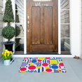 thumbnail image 5 of Yayeee Doormat for Indoor Entrance 32" x 20" Non Slippery Floor Rug, Red Retro Shapes, 5 of 8