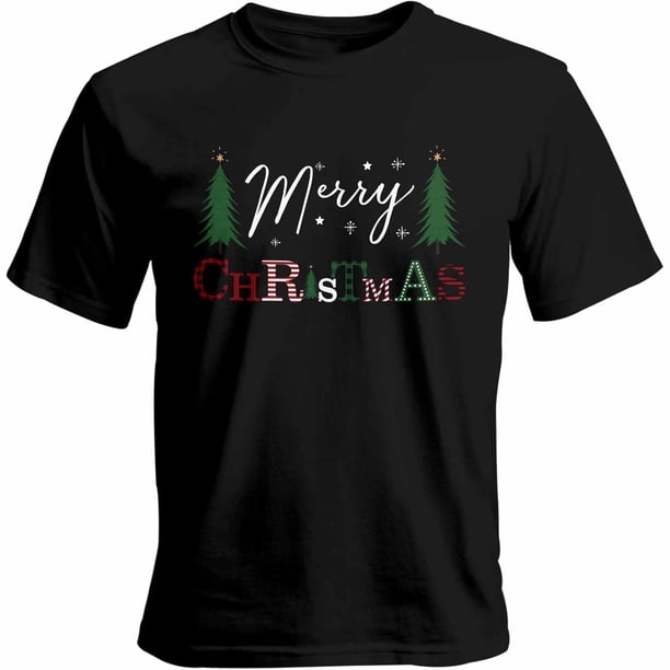 Camisetas para hombre con diseño de árbol de Navidad y copos de nieve, de manga corta, informales, con gráficos para adolescentes, niños y hombres.