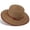 A_ Khaki, variant on Womens Flat Crown Woven Fedora Hat with Adjustable Buckle Leather Trim for Summer Coastal Trip Garden Photo Session Patio Brunch Packable Anti-UV Vacation Headwear Black