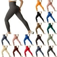 thumbnail image 4 of Iugvhana High Waisted Leggings for Women Soft Buttery Tummy Control Yoga Pants Non See Through Workout Slim Tights for Running Cycling Navy L, 4 of 4