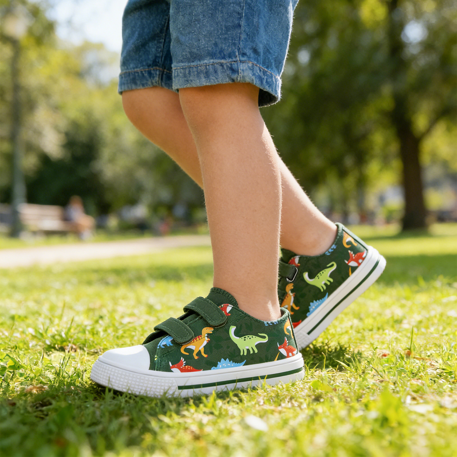EUXTERPA Toddler Dinosaur Canvas Sneakers photo 7