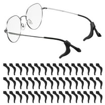 Uxcell Glasses Ear Grip Eye Glasses Silicone Ear Grippers Eyeglasses Holder Anti-Slip Anchor Grip Hooks Black